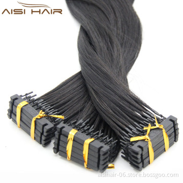 Aisi Hair 2018 New Arrival 6D Hair Extension Double Drawn Human Hair 6D Extensions Cuticle Aligned